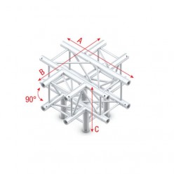 Milos GQ30024 Pro-30 Square G Truss - Cross + Down 5-way -71cm